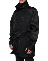 Dolce & Gabbana Black Nylon Winter Men Parka Coat Jacket - IT56 | XXL - Parkas