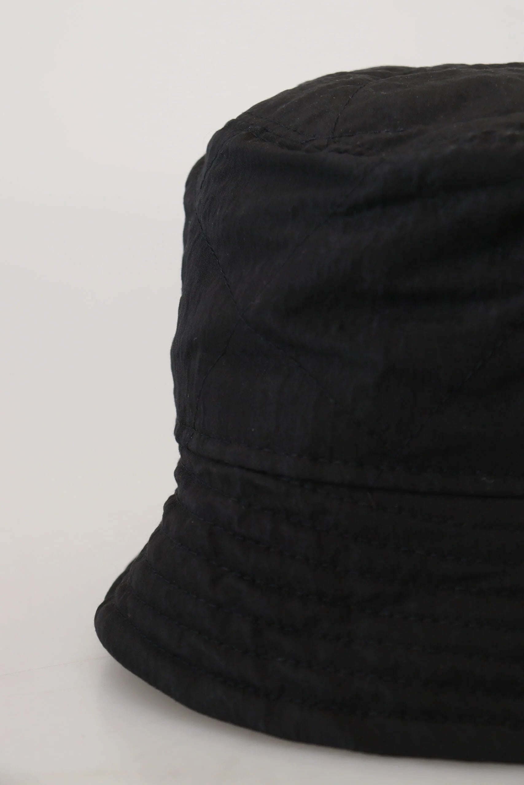 Dolce & Gabbana Black Nylon Women Bucket Cap Hat - 57 cm|S - Bucket Hats