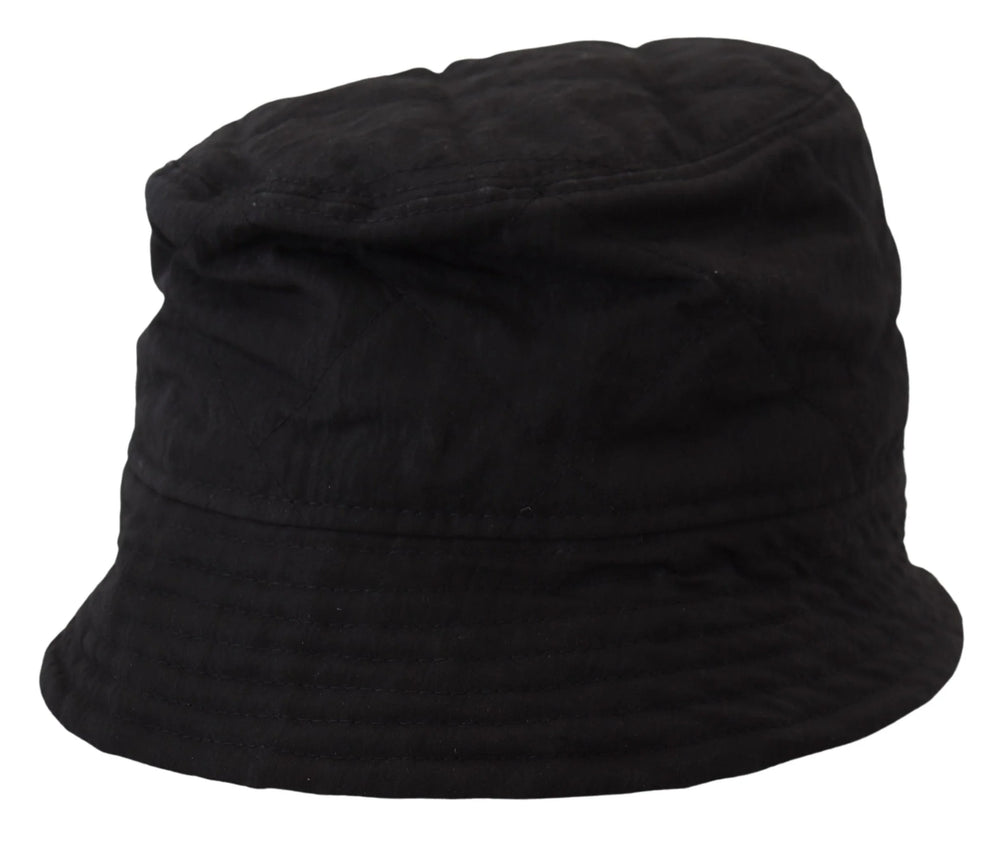 Dolce & Gabbana Black Nylon Women Bucket Cap Hat - 57 cm|S - Bucket Hats