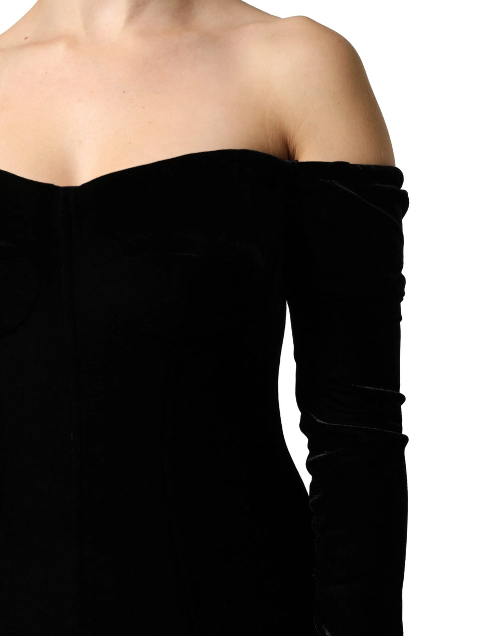 Dolce & Gabbana Black Off Shoulder Bodycon Long Gown Dress - IT40|S