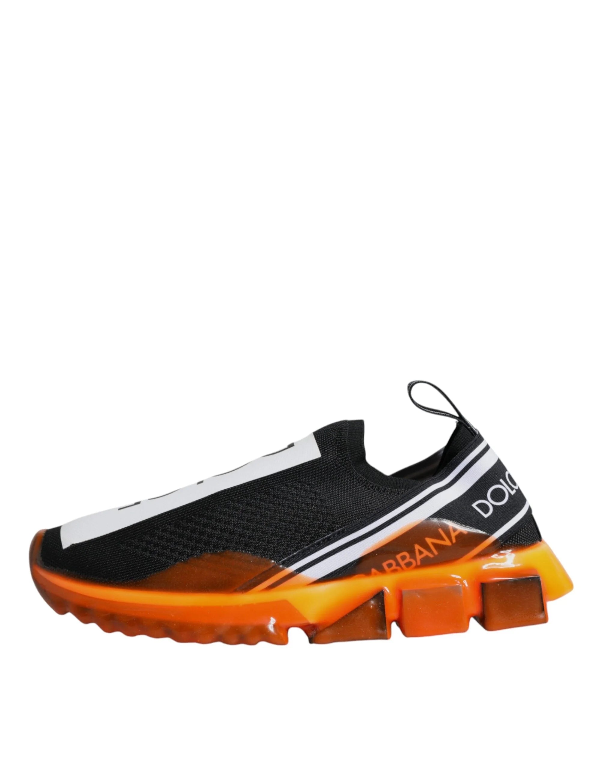 Dolce & Gabbana Svarta och orangea Sorrento sneakers med slip-on design Herr - EU40/US7