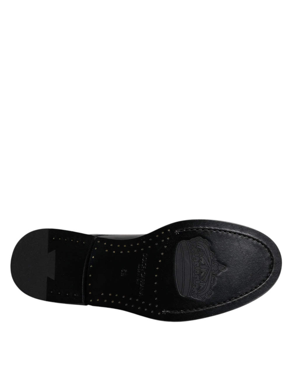 Dolce & Gabbana Black Patent Leather Derby Lace Up Formal Dress Shoes - Shoes