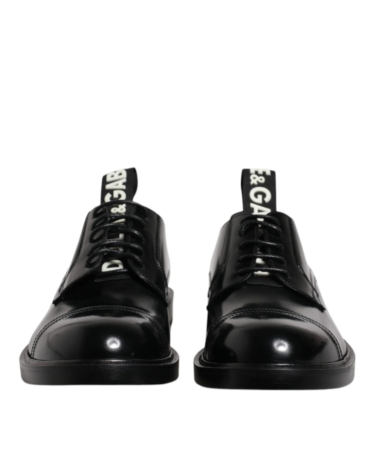 Dolce & Gabbana mustad lakknahast Derby pitsilised pidulikud kingad
