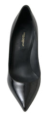 Dolce & Gabbana Black Patent Leather High Heels Pumps Shoes - Heels