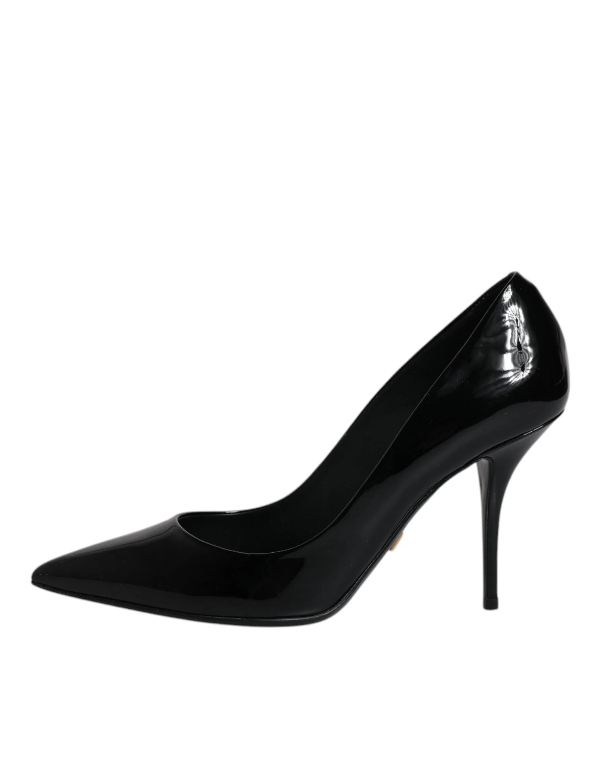 Dolce & Gabbana Black Patent Leather High Heels Pumps Shoes - EU37.5/US7 - Heels