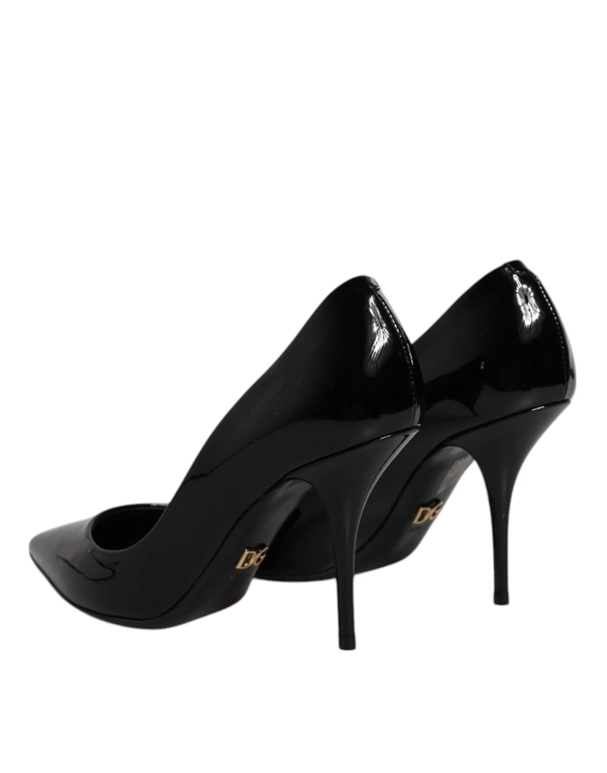 Dolce & Gabbana Black Patent Leather High Heels Pumps Shoes - EU37.5/US7 - Heels