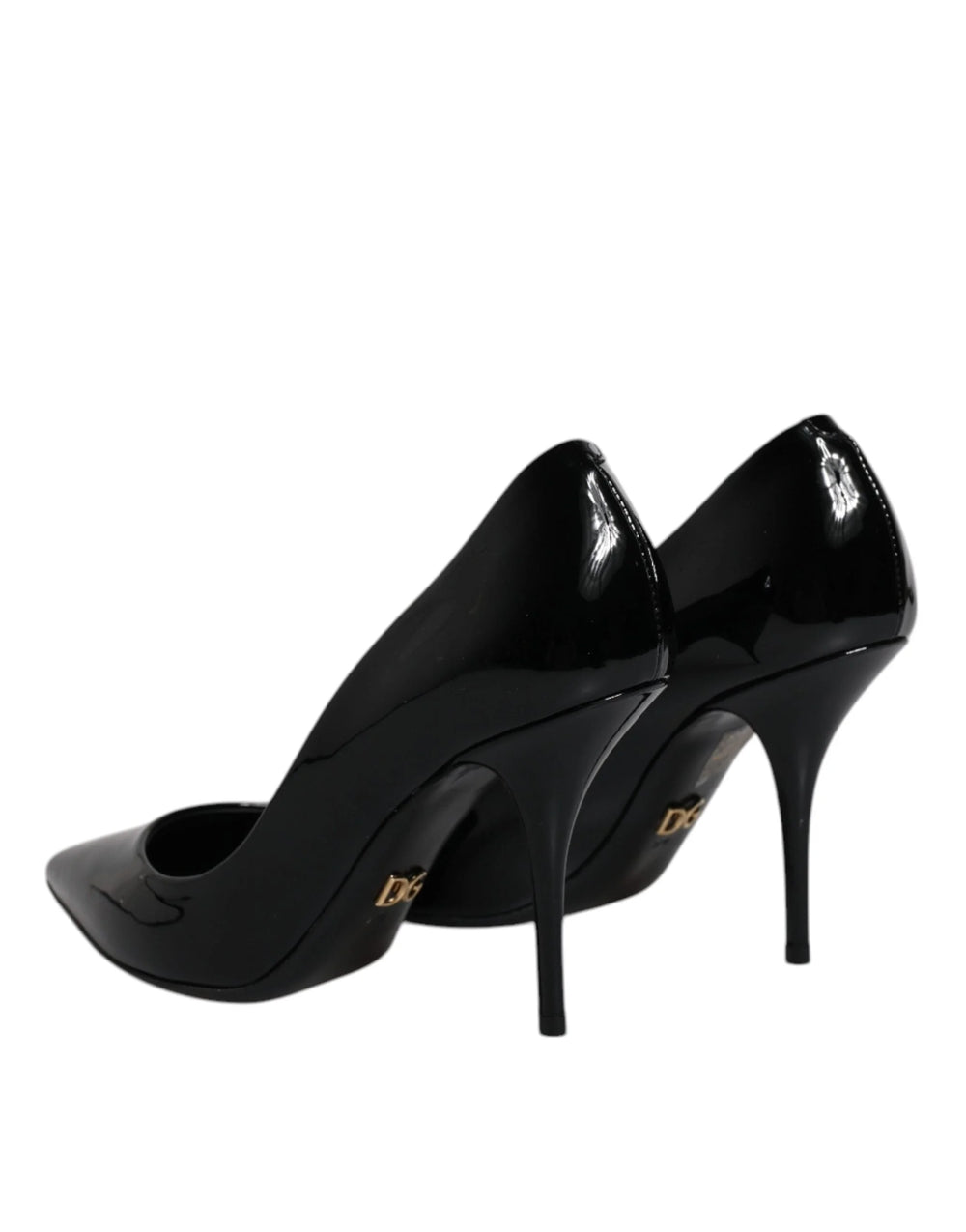 Dolce & Gabbana Black Patent Leather High Heels Pumps Shoes - EU37.5/US7 - Heels