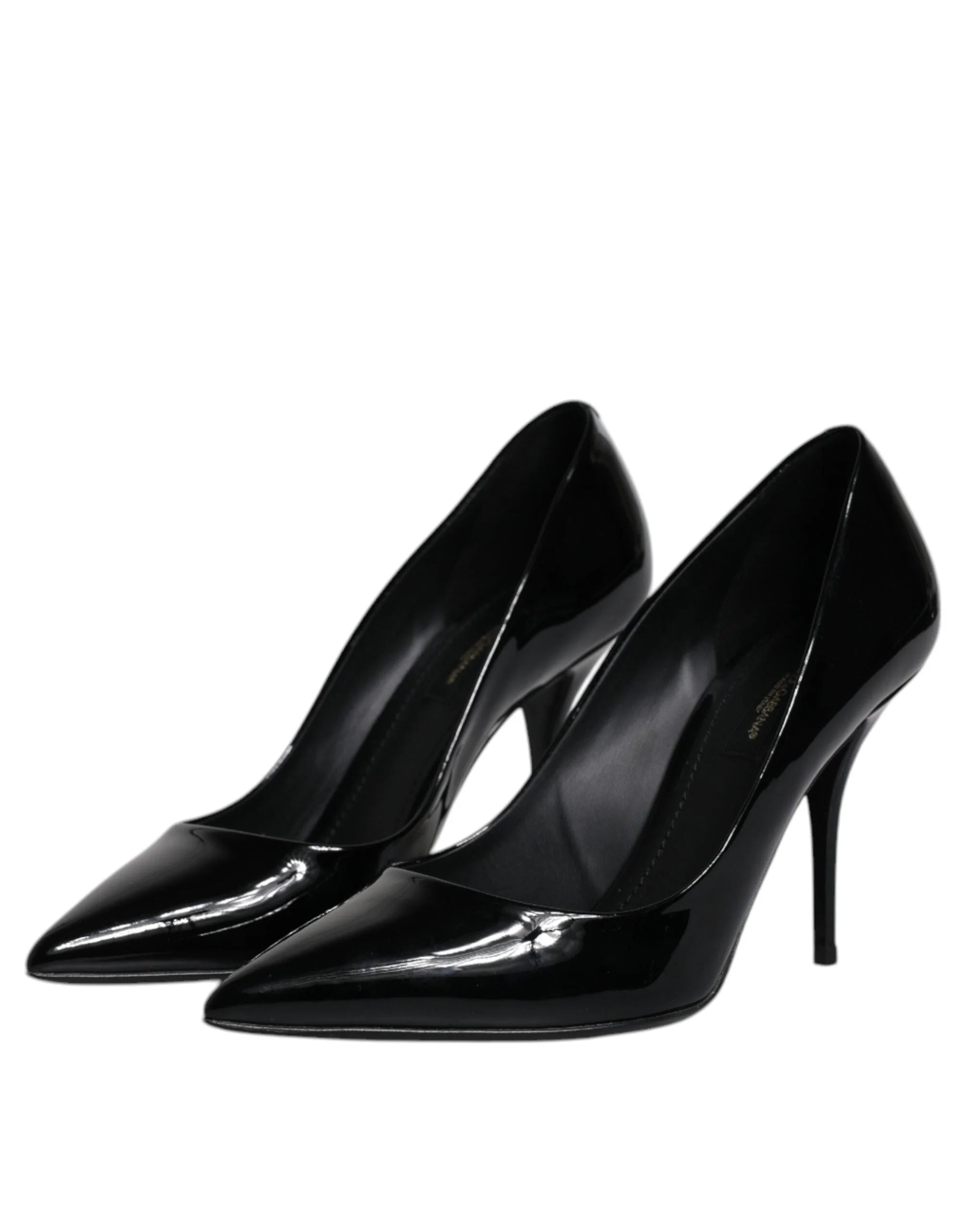 Dolce & Gabbana Black Patent Leather High Heels Pumps Shoes - EU37.5/US7 - Heels