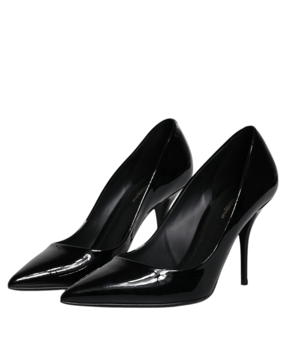 Dolce & Gabbana Black Patent Leather High Heels Pumps Shoes - EU37.5/US7 - Heels