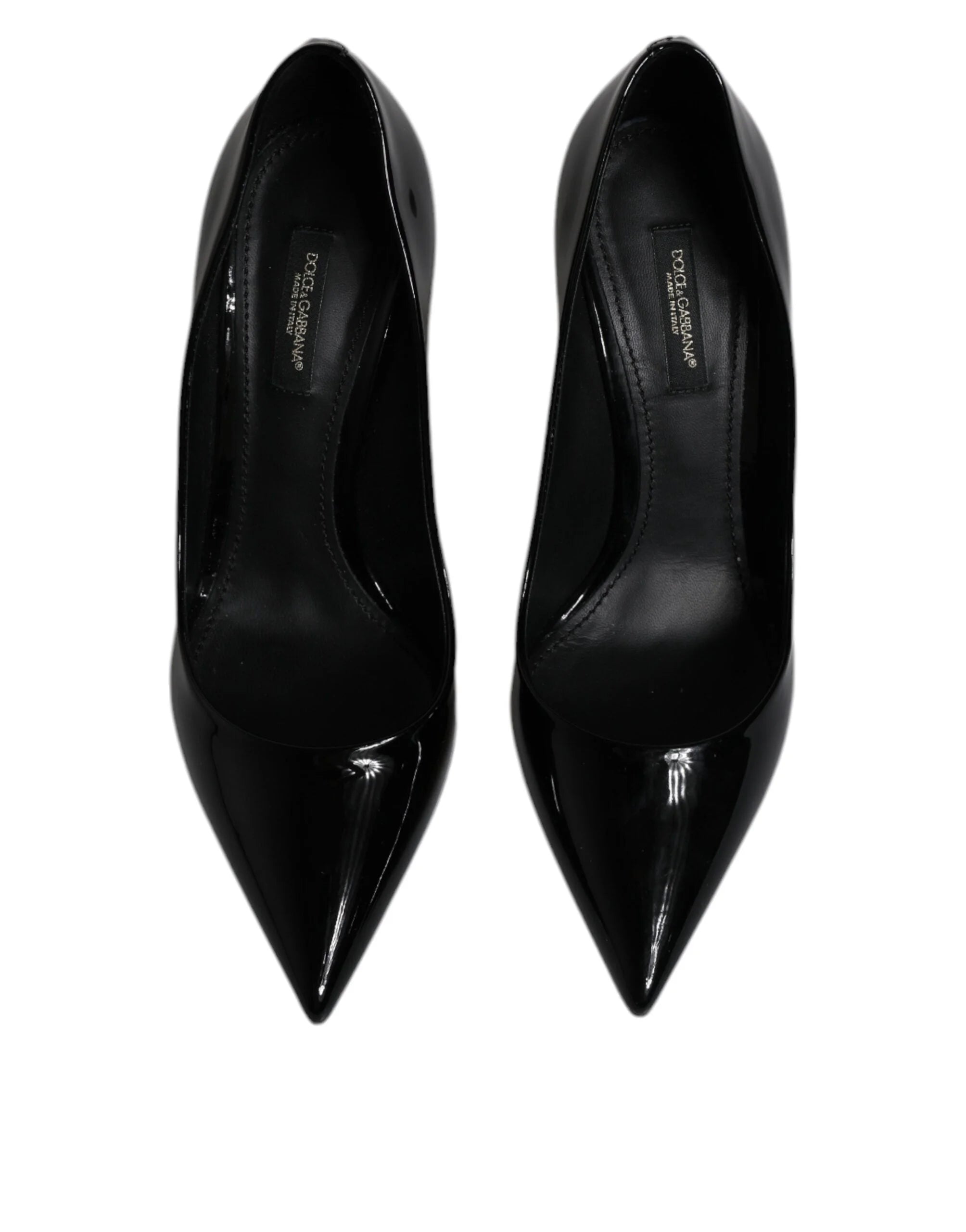 Dolce & Gabbana Black Patent Leather High Heels Pumps Shoes - EU37.5/US7 - Heels