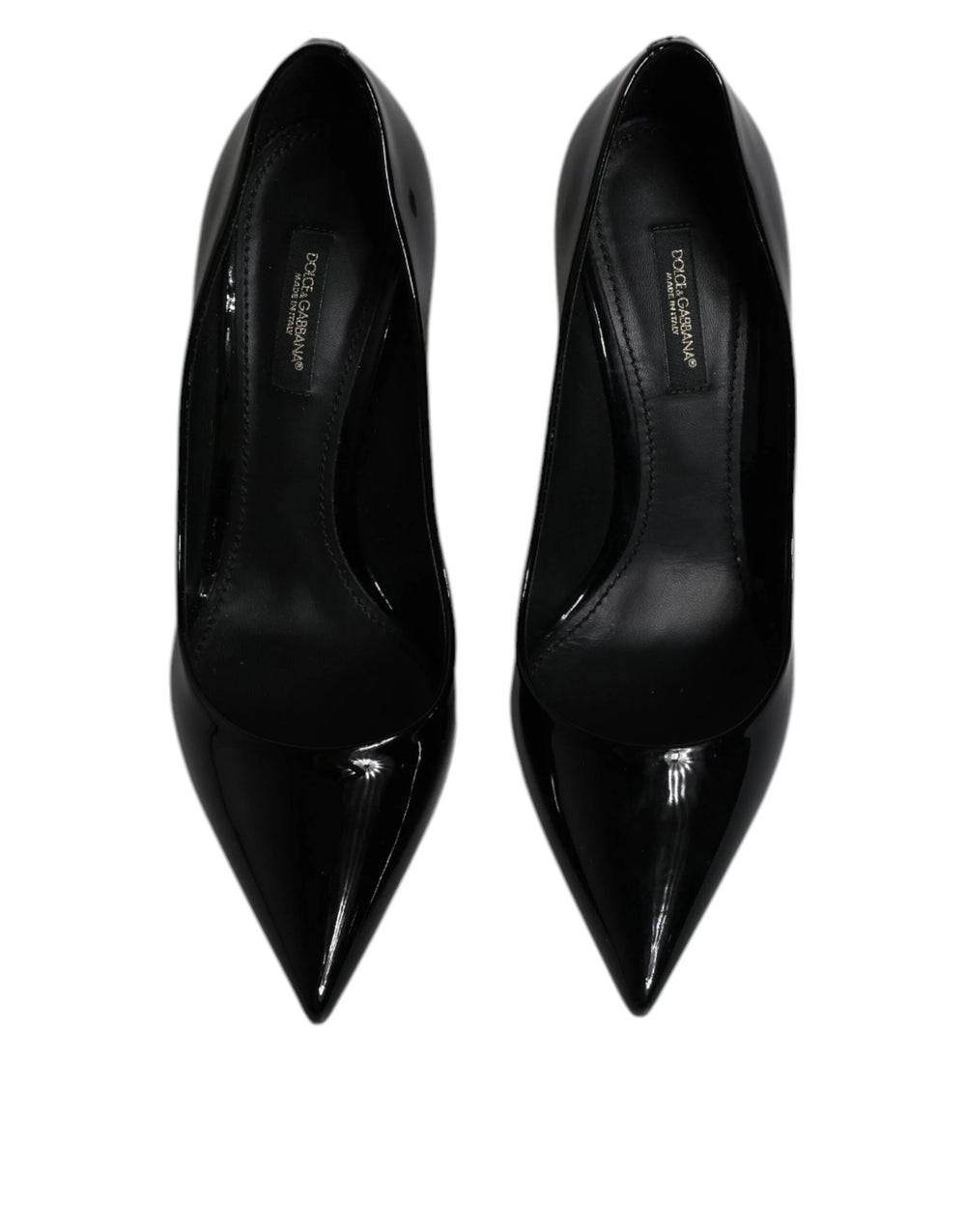 Dolce & Gabbana Black Patent Leather High Heels Pumps Shoes - EU37.5/US7 - Heels