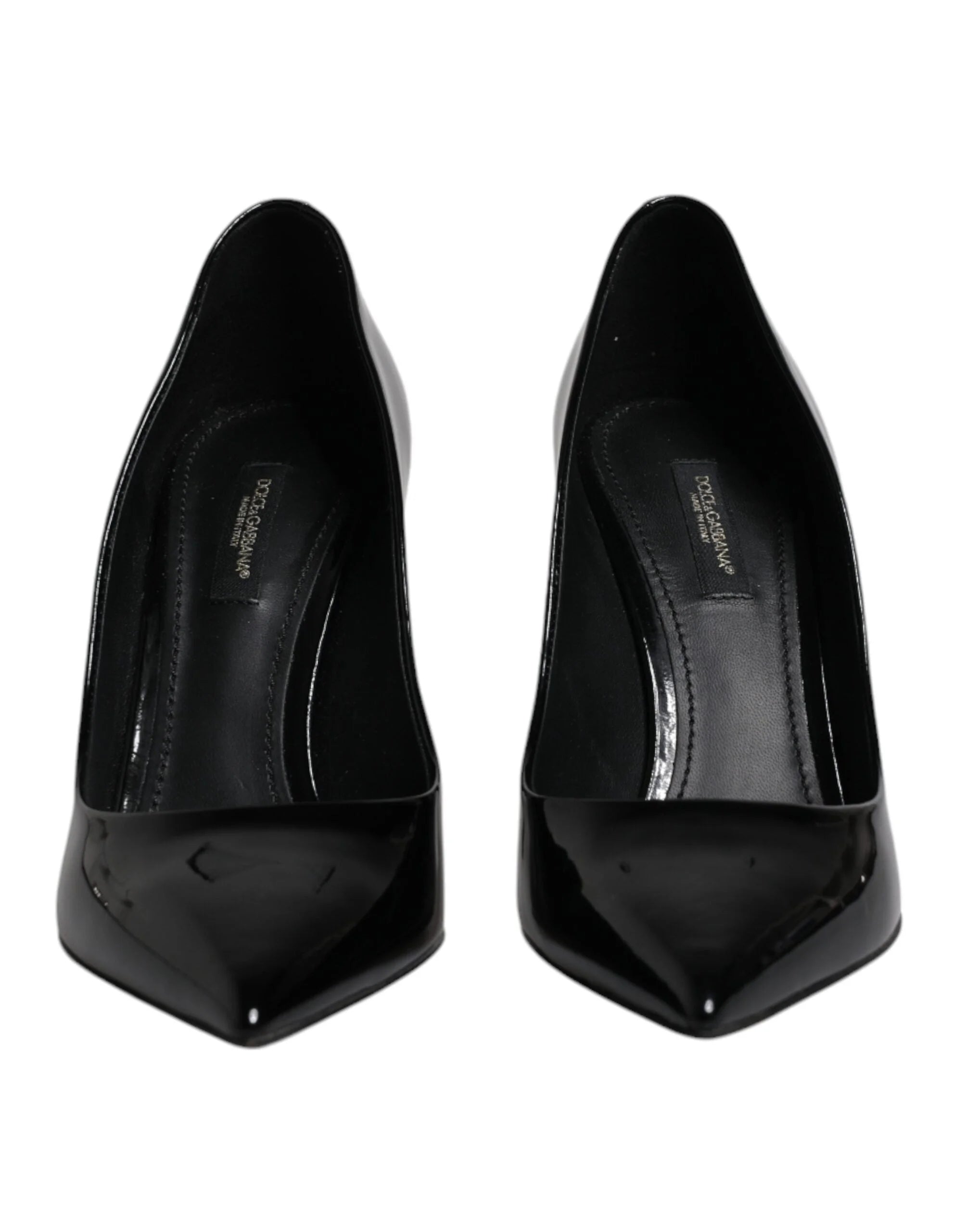 Dolce & Gabbana Black Patent Leather High Heels Pumps Shoes - EU37.5/US7 - Heels