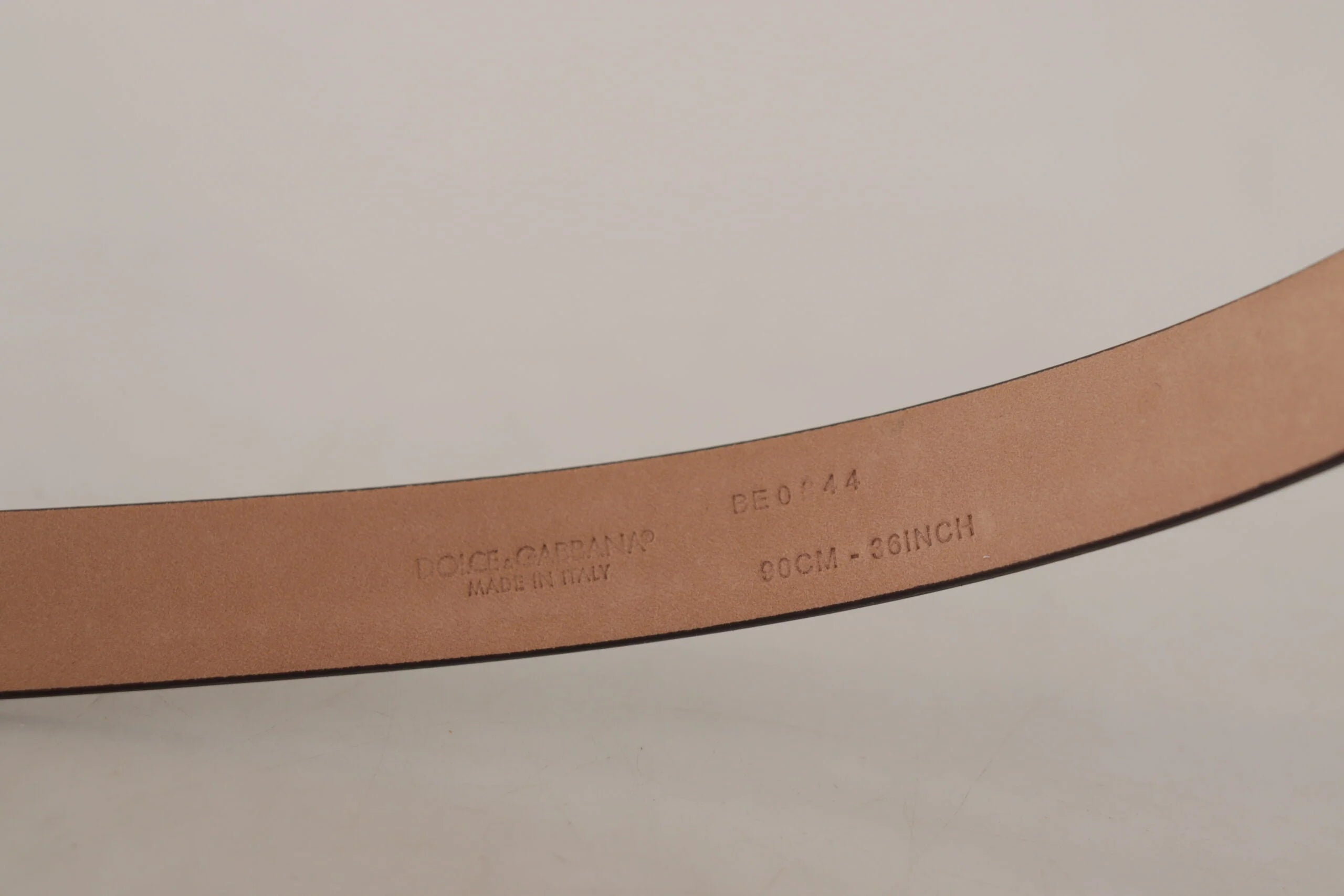 Dolce & Gabbana Black Patent Leather Logo Metal Waist Buckle Belt - 90 cm / 36 Inches - Belts