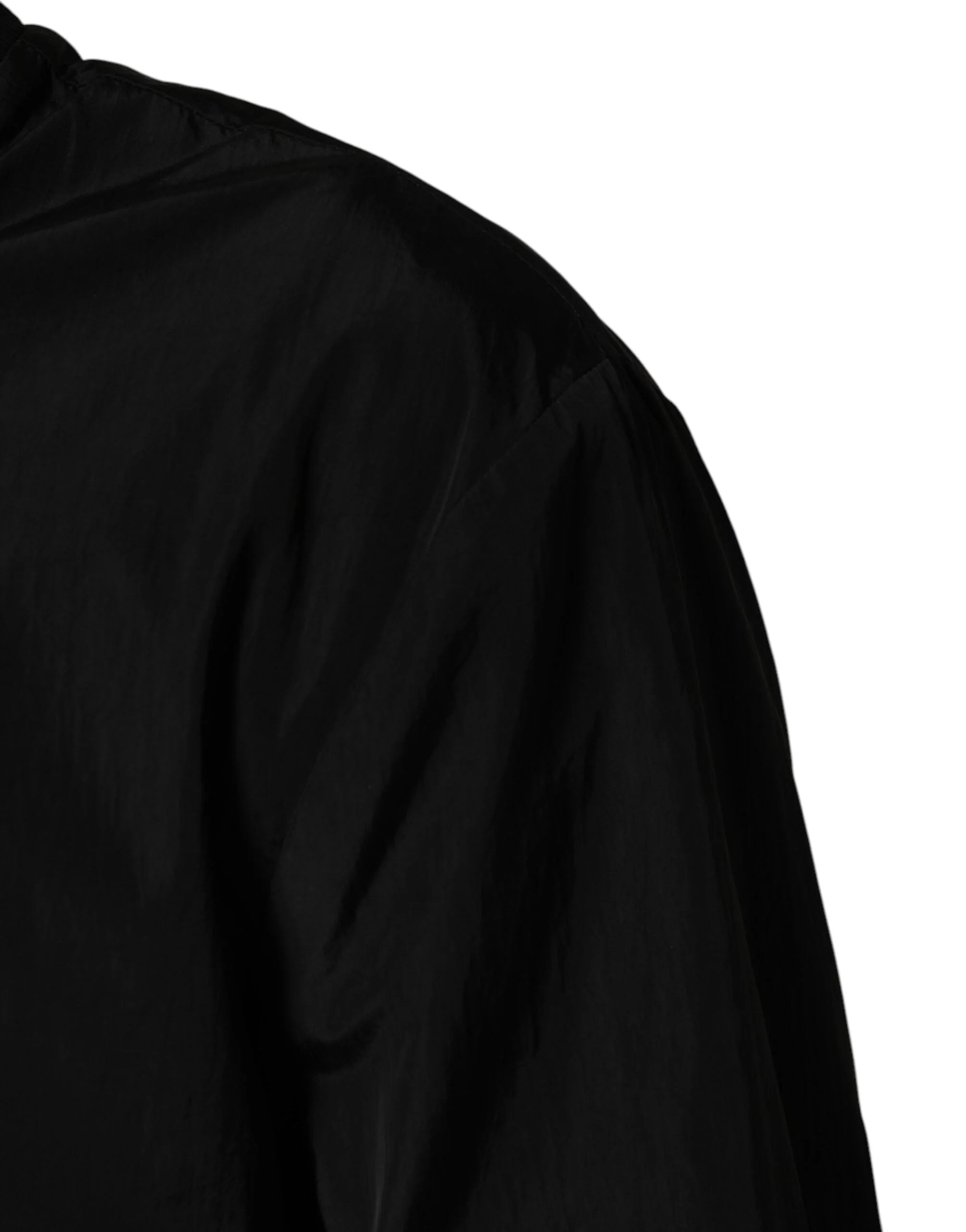 Dolce & Gabbana Black Pin Up Button Down Men Bomber Jacket - IT48 | M