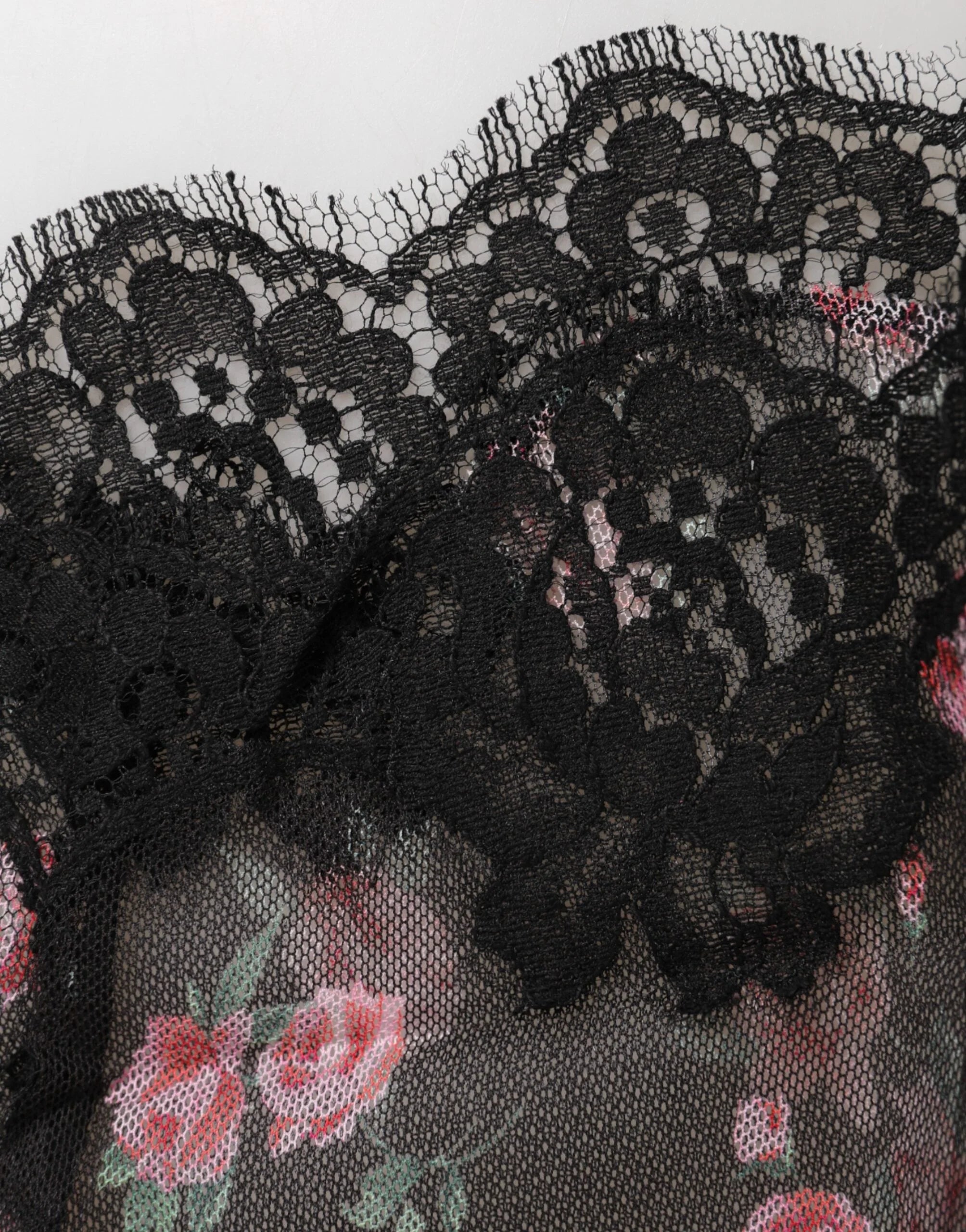 Dolce & Gabbana Black Pink Floral Lace Mesh Lingeri Underwear - IT2 | S - Boyshorts