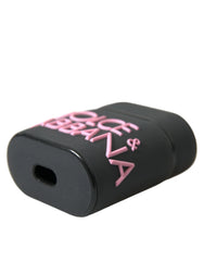 Dolce & Gabbana Black Pink Silicone Embossed Logo Airpods Case - Headphone Carrying Cases