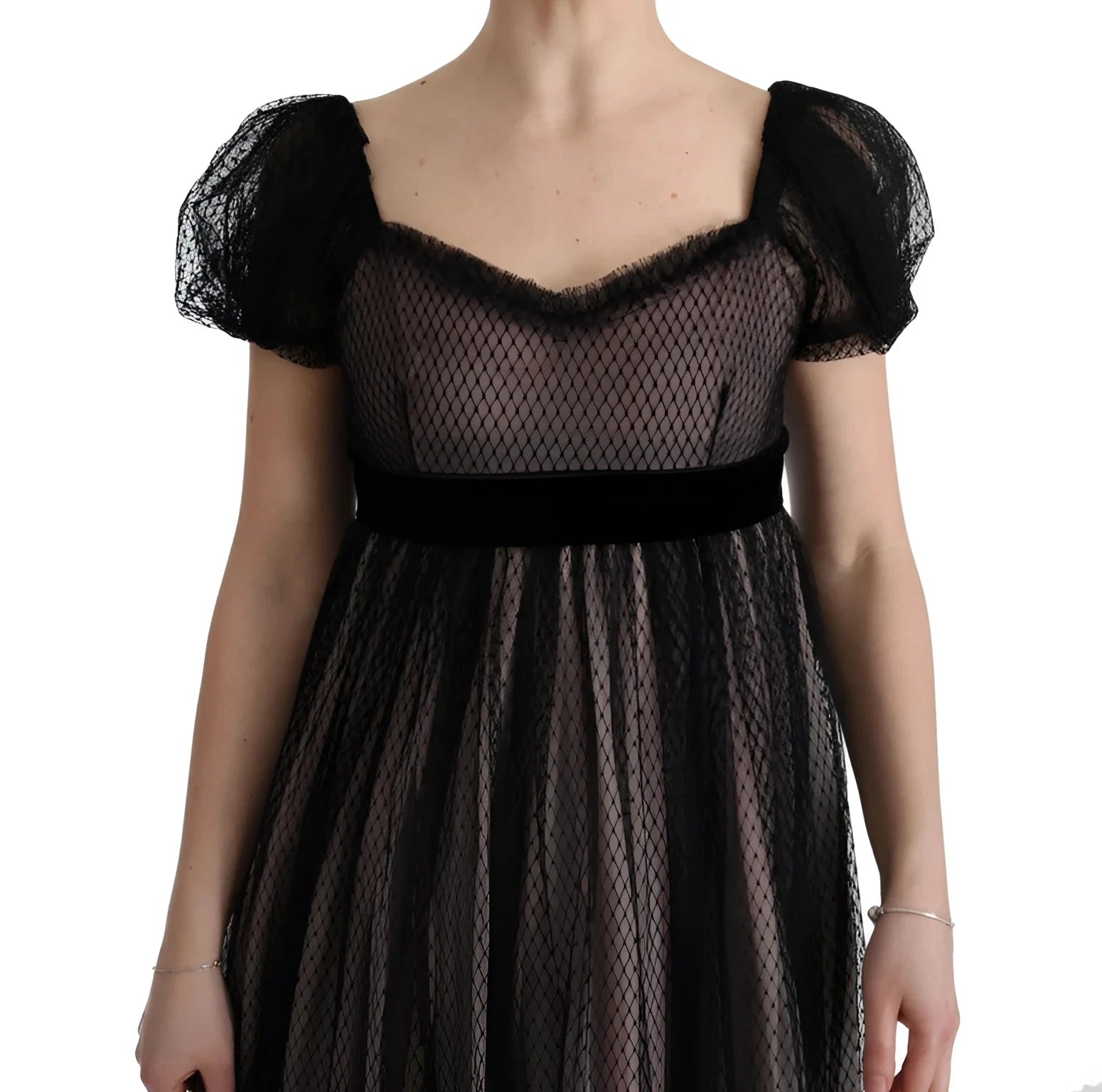 Dolce & Gabbana Black Pink Silk Long Shift Dress - IT40|S - Dresses