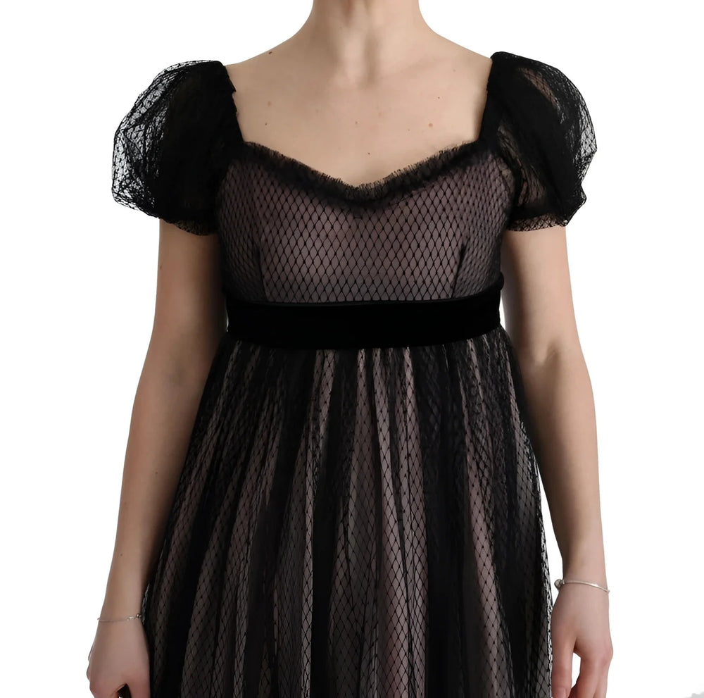 Dolce & Gabbana Black Pink Silk Long Shift Dress - IT40|S - Dresses