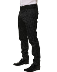 Dolce & Gabbana Black Polka Dot Cotton Dress Trouser Pants