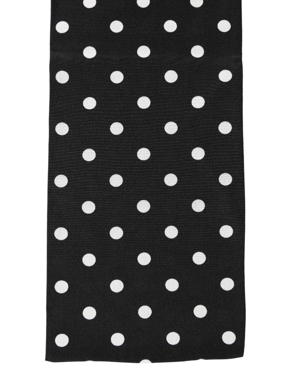 Dolce & Gabbana Black Polka Dot Neck Wrap Foulard 150cm x 12.5cm Scarf