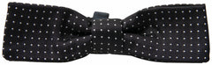 Dolce & Gabbana Black Polka Dot Silk Adjustable Men Neck Papillon Bow Tie - Neckties