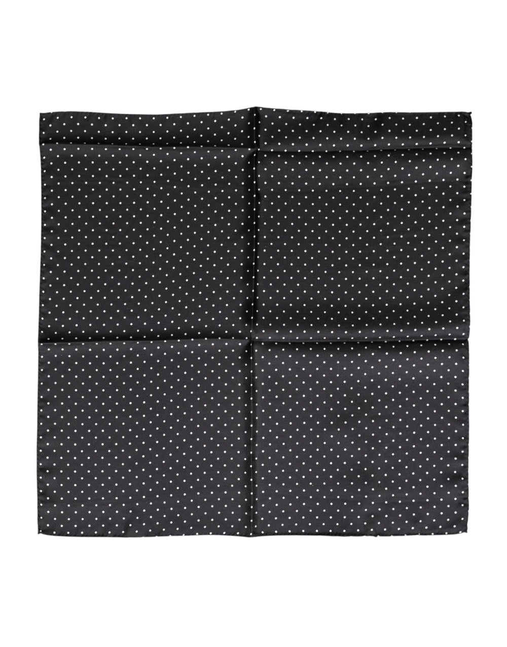 Dolce & Gabbana Black Polka Dot Silk Square Foulard Scarf