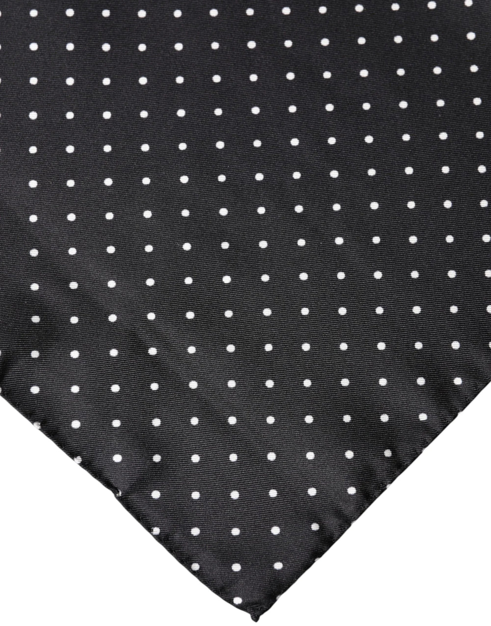 Dolce & Gabbana Black Polka Dot Silk Square Foulard Scarf