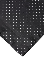 Dolce & Gabbana Black Polka Dot Silk Square Foulard Scarf