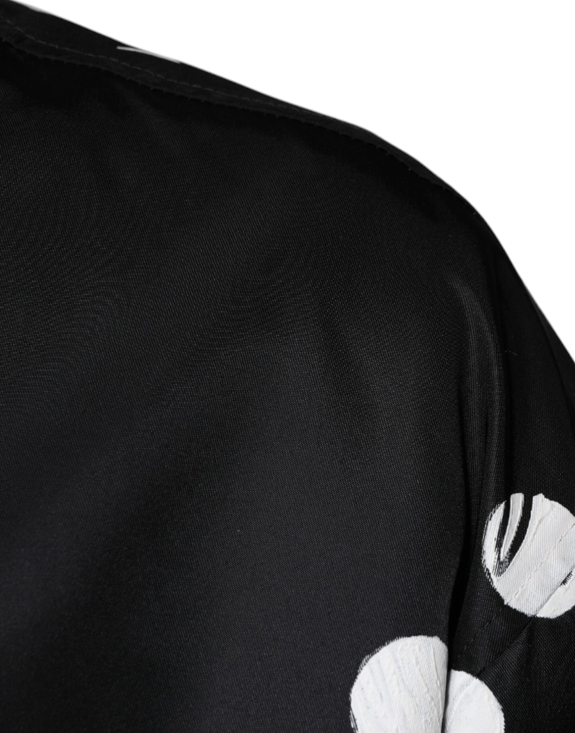 Dolce & Gabbana Black Polka Dot Stripe Nylon Bomber Jacket - IT58 | 3XL - Bomber Jackets