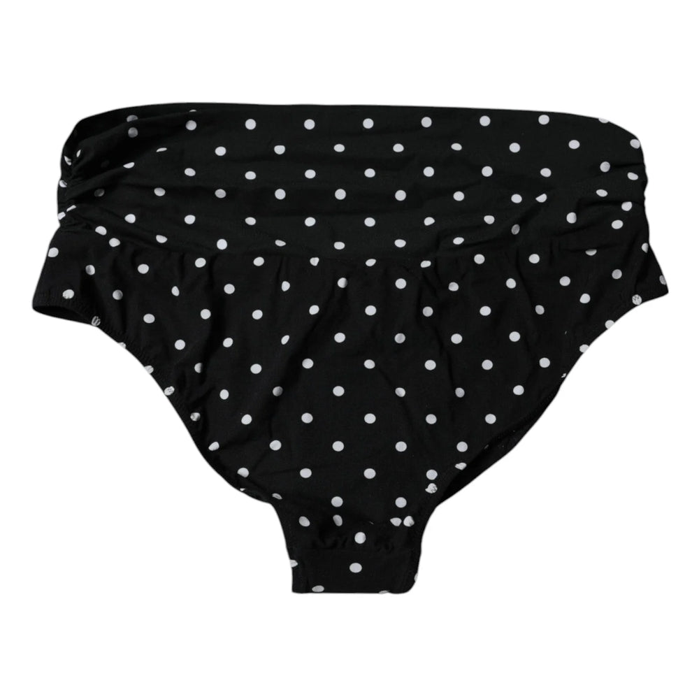 Dolce & Gabbana Black Polka Dot Swimsuit Bikini Bottom Swimwear - IT4 | L - Classic Bikinis