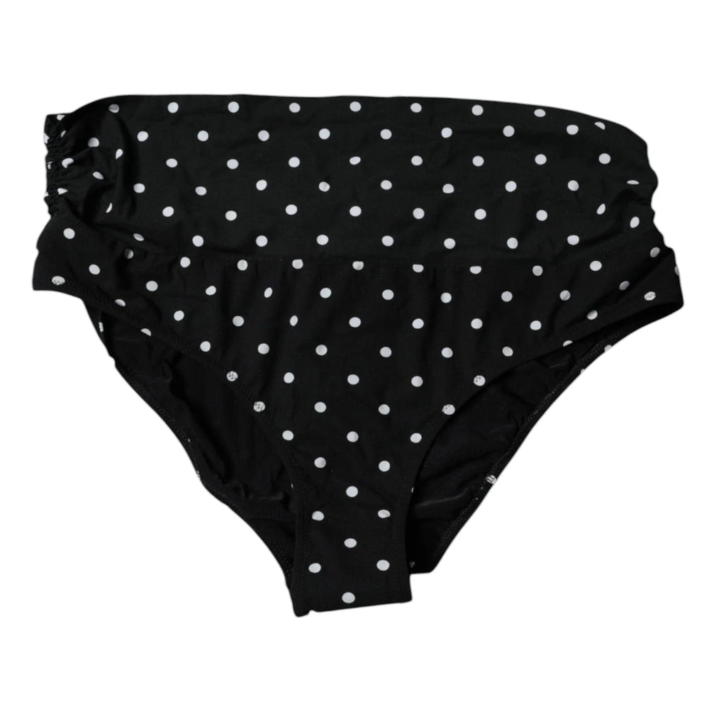 Dolce & Gabbana Black Polka Dot Swimsuit Bikini Bottom Swimwear - IT4 | L - Classic Bikinis