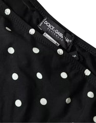 Dolce & Gabbana Black Polka Dot Swimwear Beachwear Bottom Bikini - Classic Bikinis