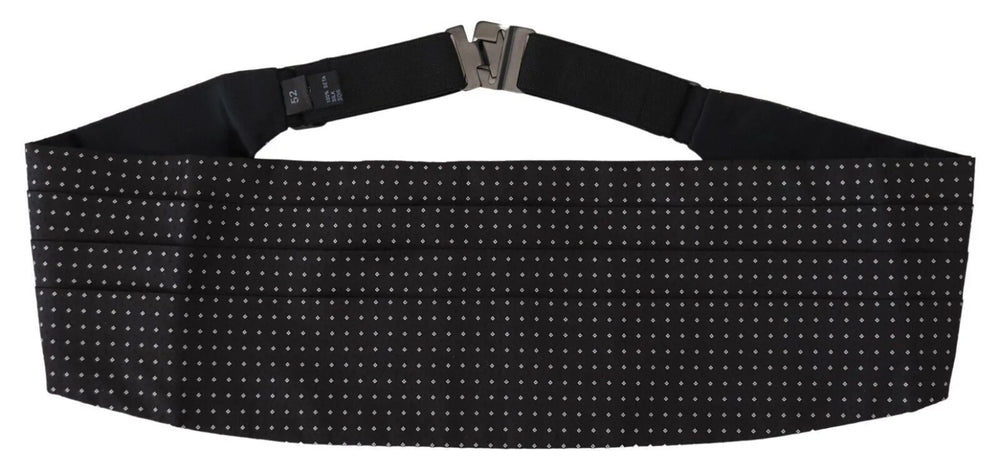 Dolce & Gabbana Black Polka Dot Wide Waist Men Belt Cummerband - IT52 | L - Suspenders