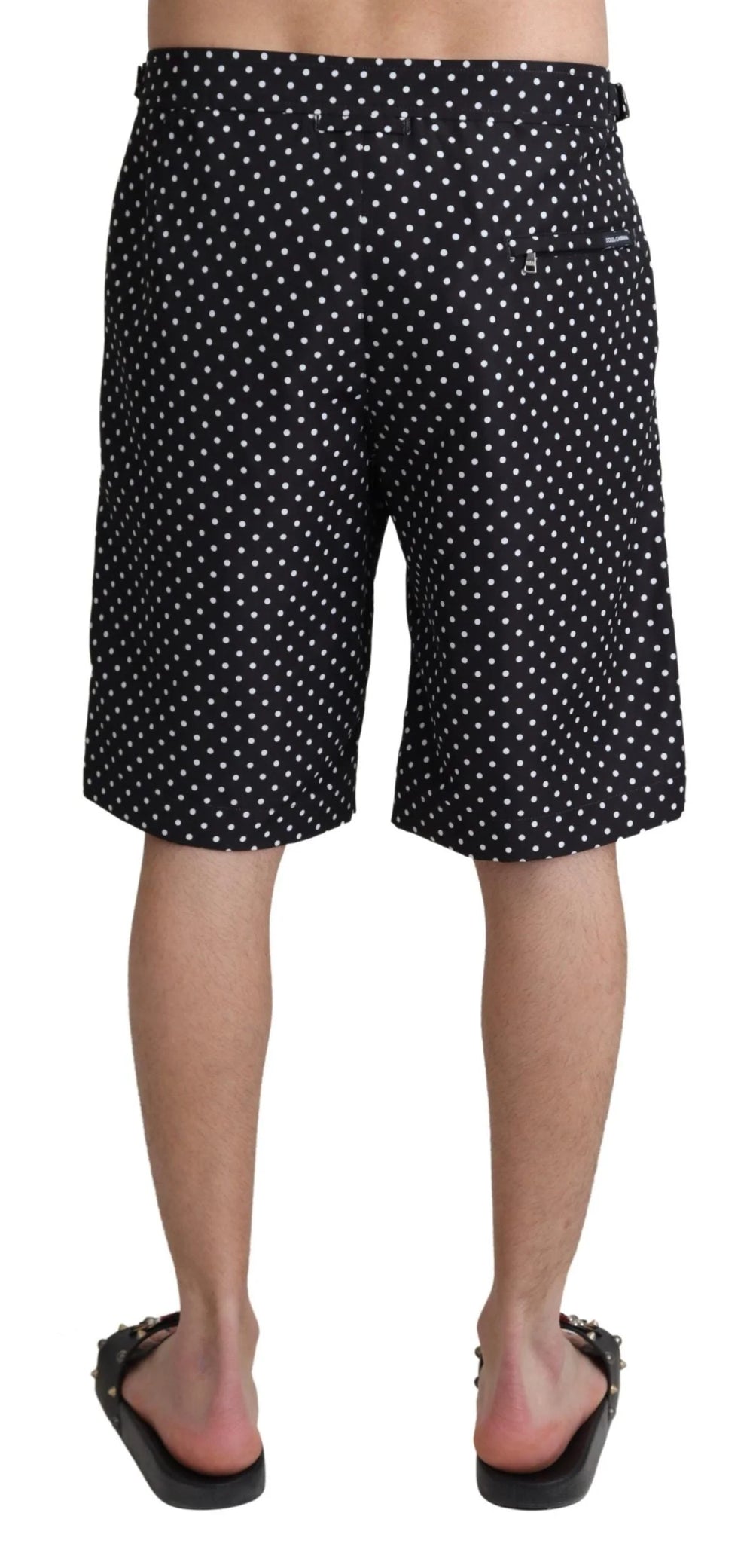 Dolce & Gabbana Black Polka Dots Beachwear Shorts Swimwear - IT4 | S - Swim Boxers