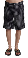Dolce & Gabbana Black Polka Dots Beachwear Shorts Swimwear - IT4 | S - Swim Boxers