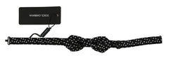 Dolce & Gabbana Black Polka Dots Silk Adjustable Neck Papillon Men Bow Tie - Neckties