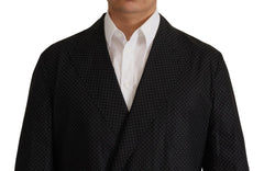 Dolce & Gabbana Black Polka Dotted Cotton Blazer Jacket - Sport Jackets