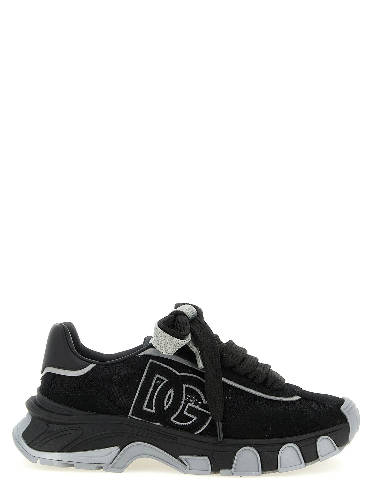 Dolce & Gabbana Black Polyamide Athletic Sneakers