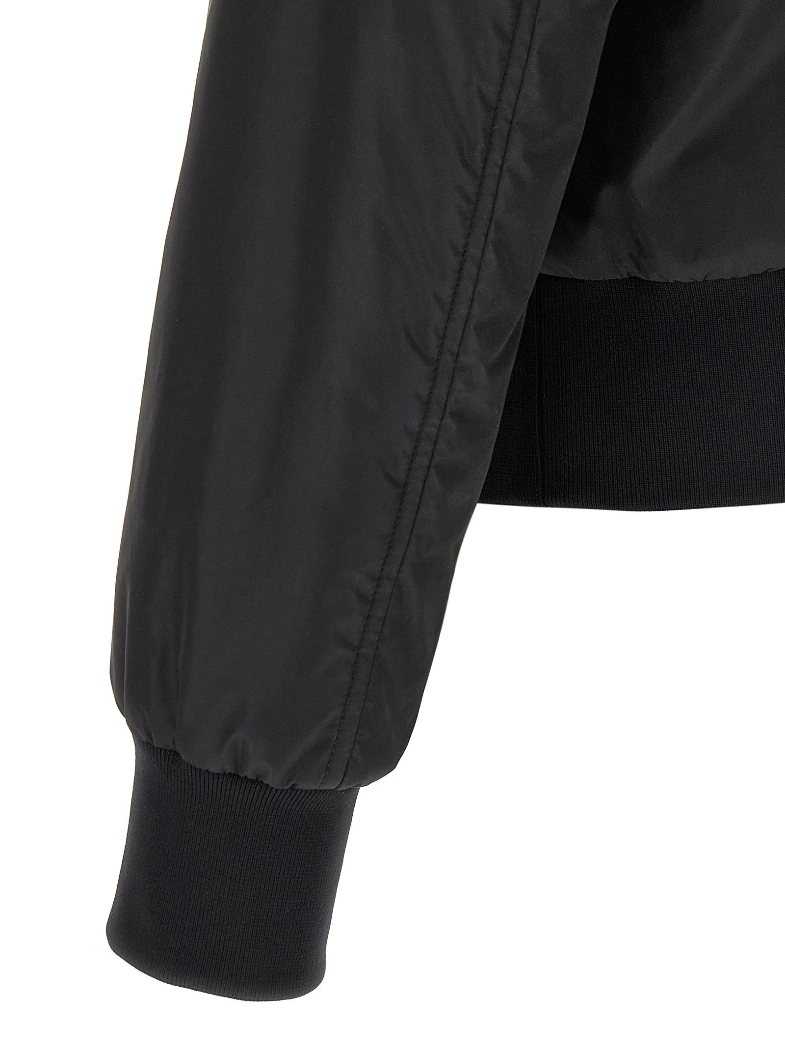Dolce & Gabbana Black Polyamide Bomber
