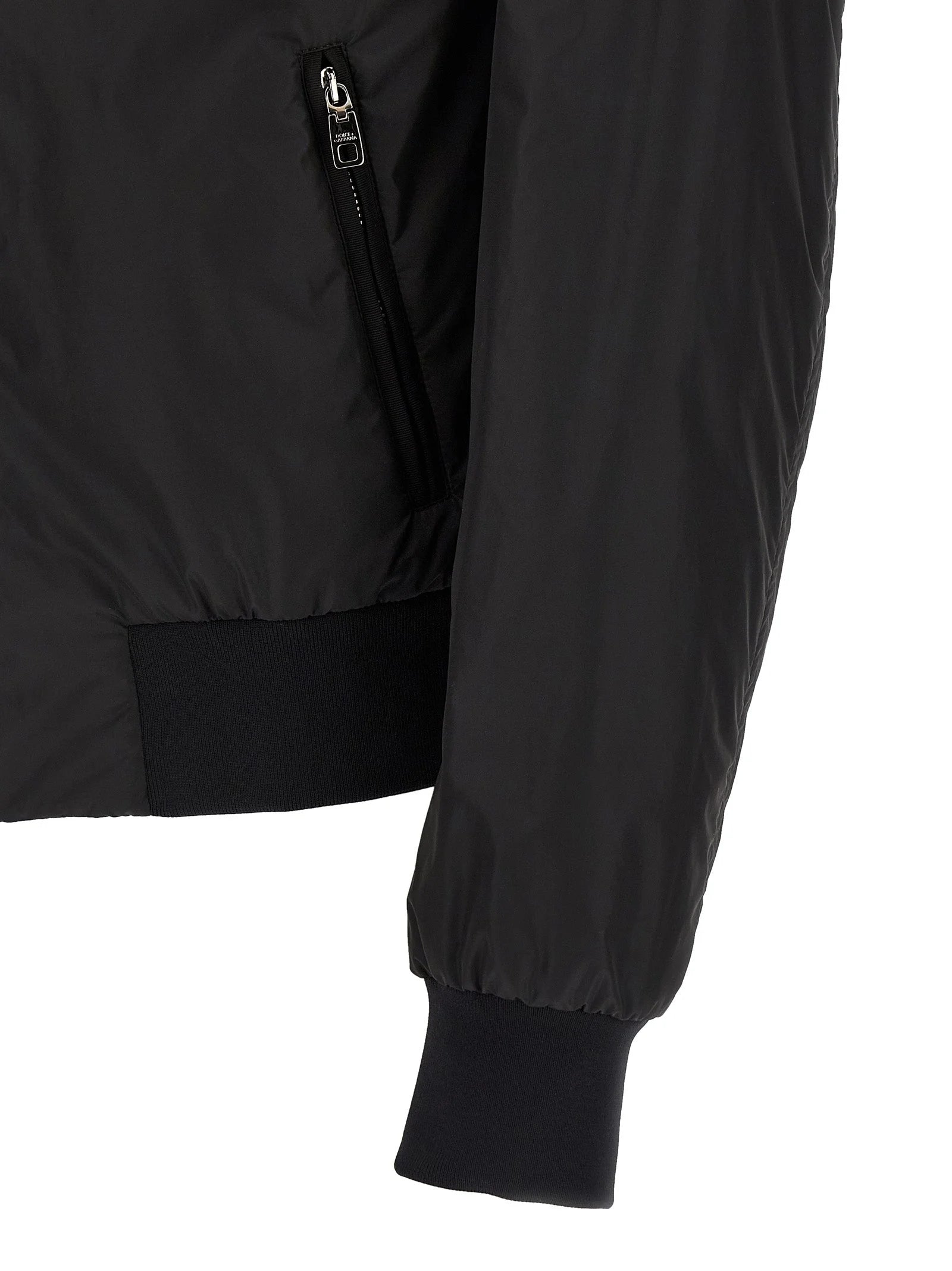 Dolce & Gabbana Black Polyamide Bomber - XXL