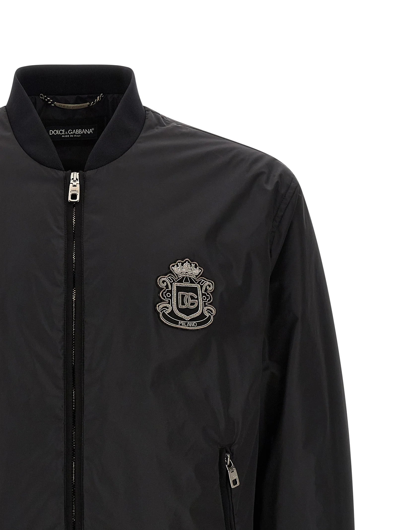 Dolce & Gabbana Black Polyamide Bomber - XXL