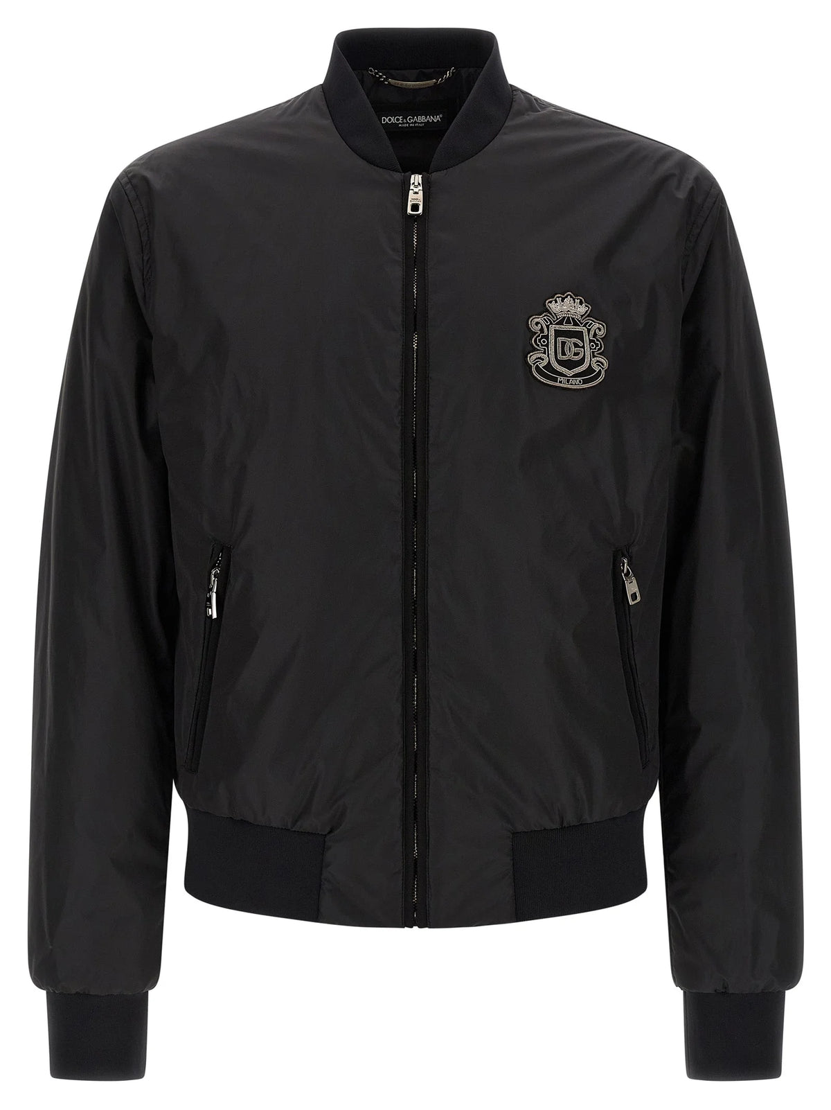 Dolce & Gabbana Black Polyamide Bomber - XXL