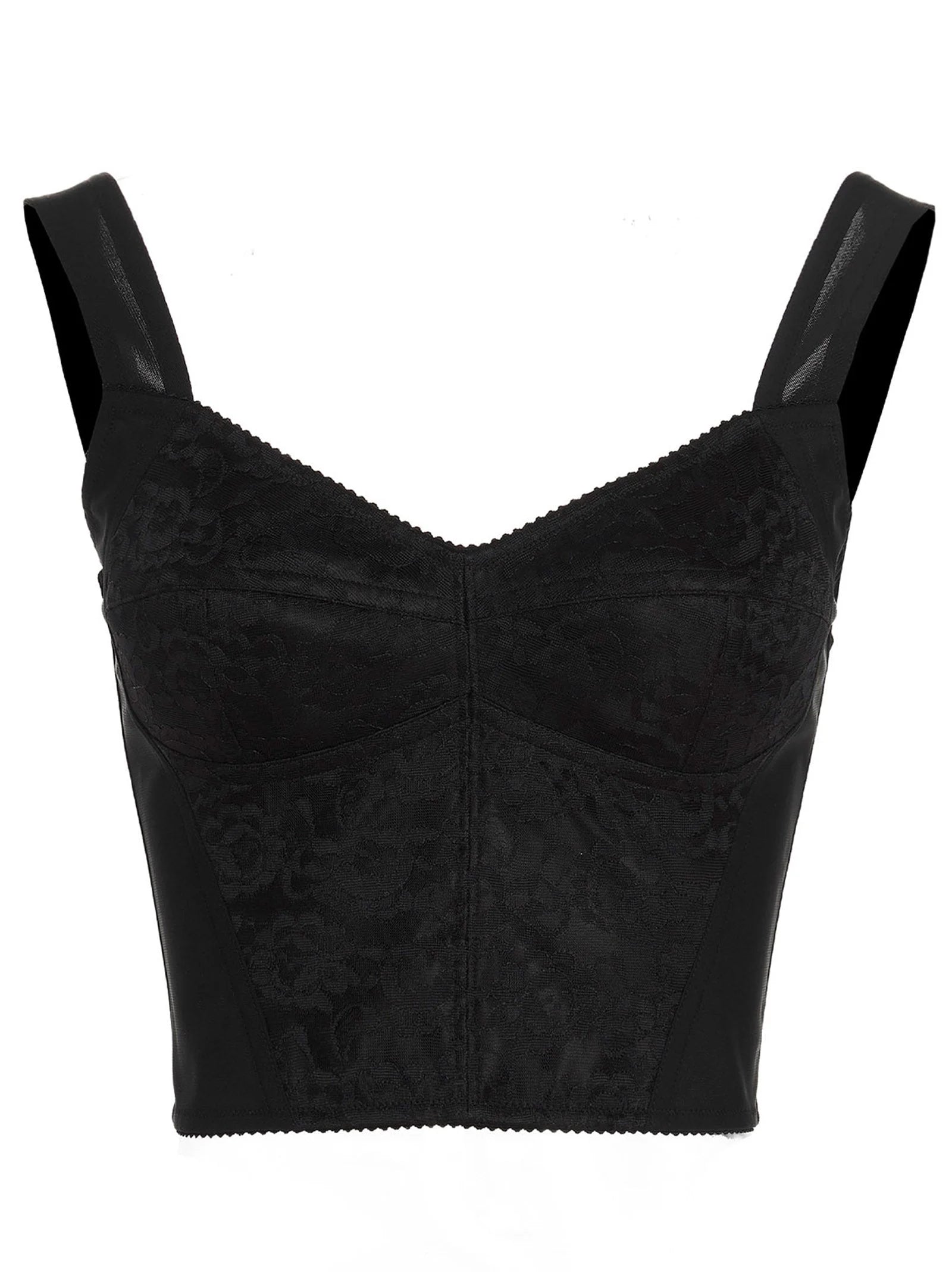 Dolce & Gabbana Black Polyamide Tank Tops - IT50 | L