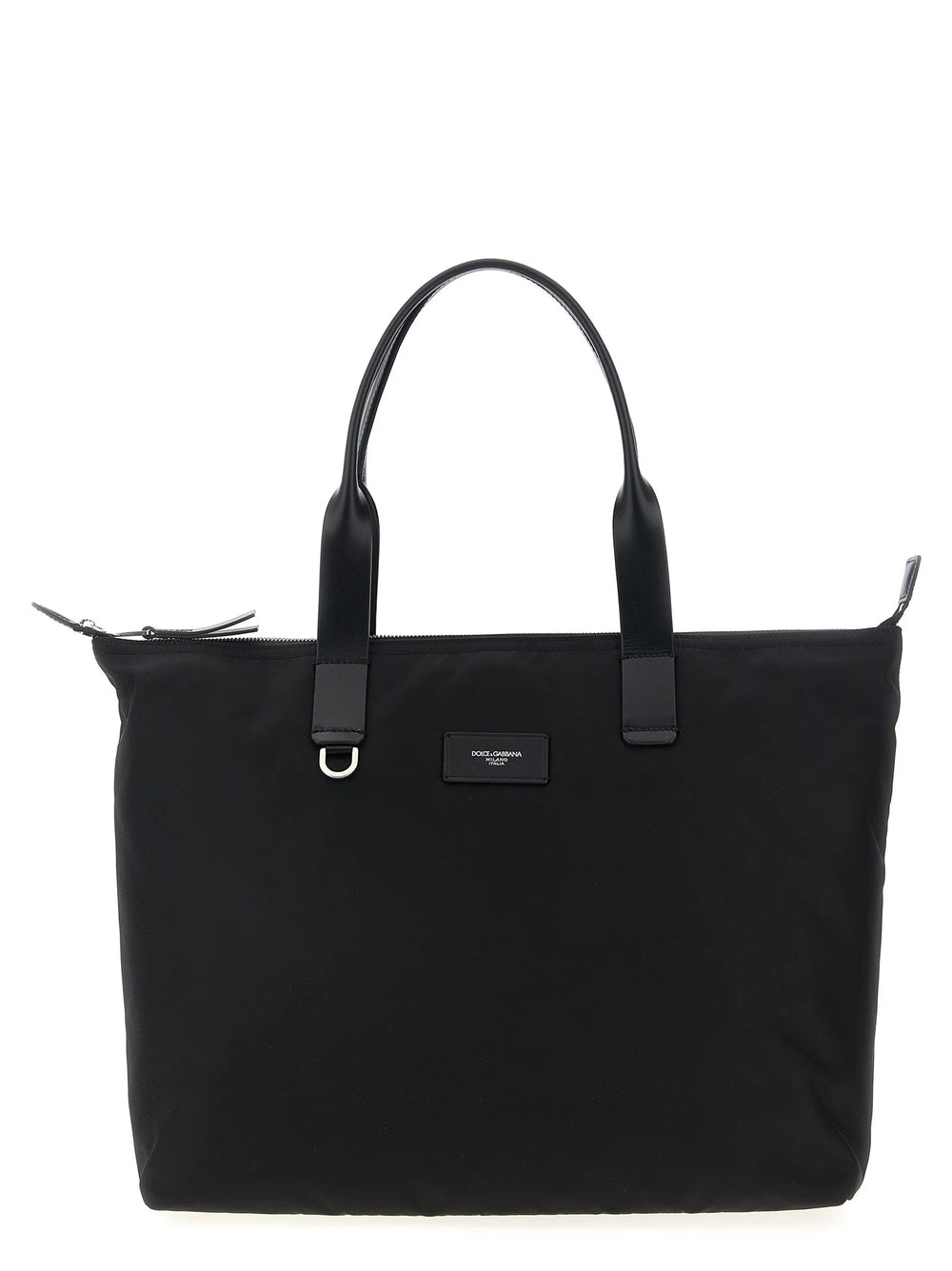 Taška tote pre pánov Dolce & Gabbana čiernej farby z polyamidu s minimalistickým dizajnom a štrukturovanými rúčkami.