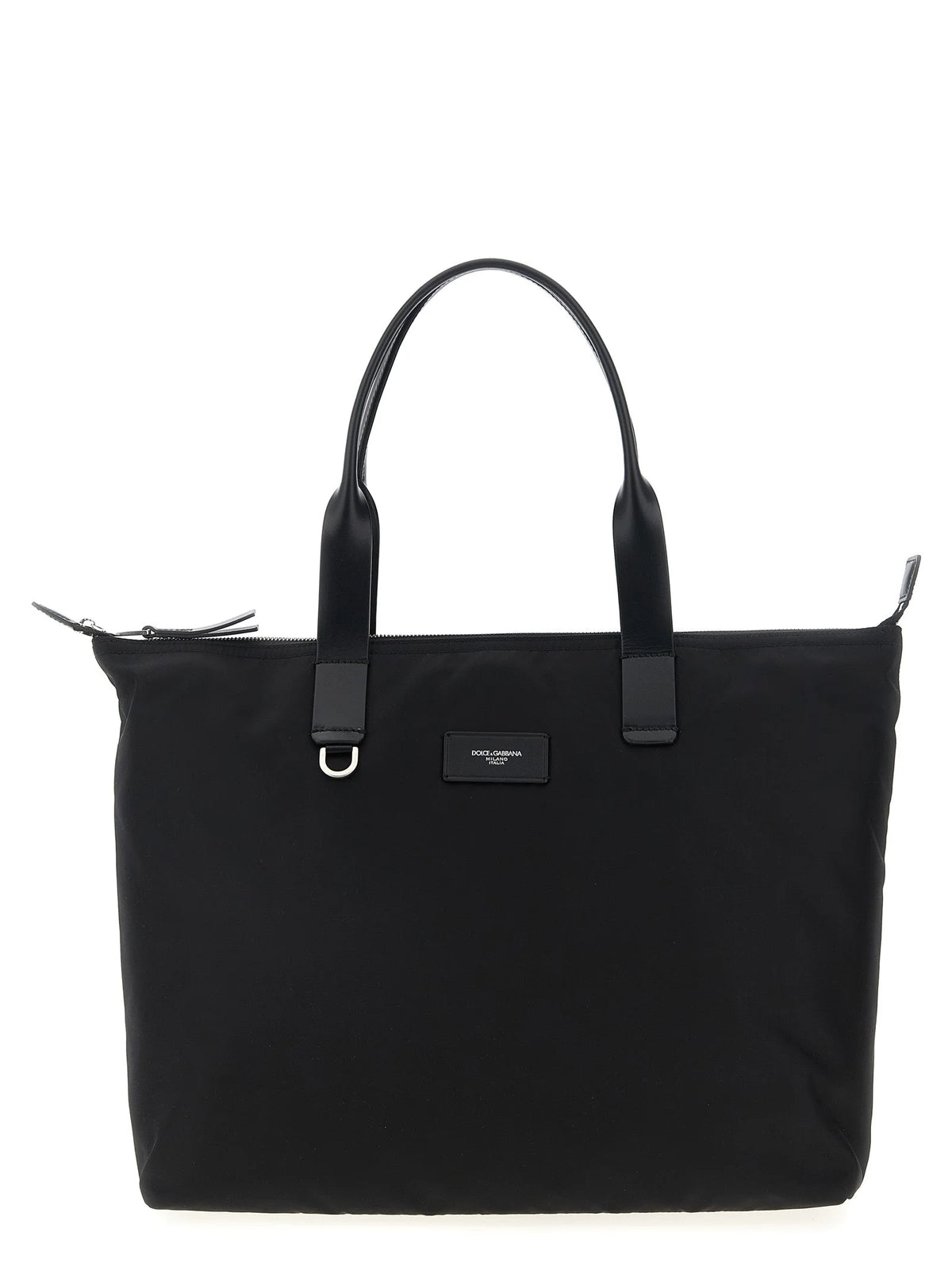 Taška tote pre pánov Dolce & Gabbana čiernej farby z polyamidu s minimalistickým dizajnom a štrukturovanými rúčkami.