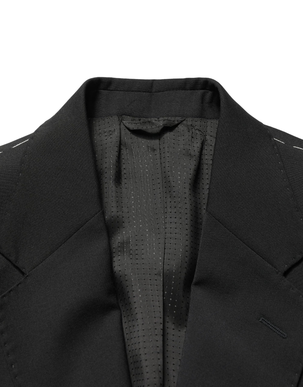 Dolce & Gabbana Black Polyester 2 Buttons Men Suit Jacket - IT44 | XS