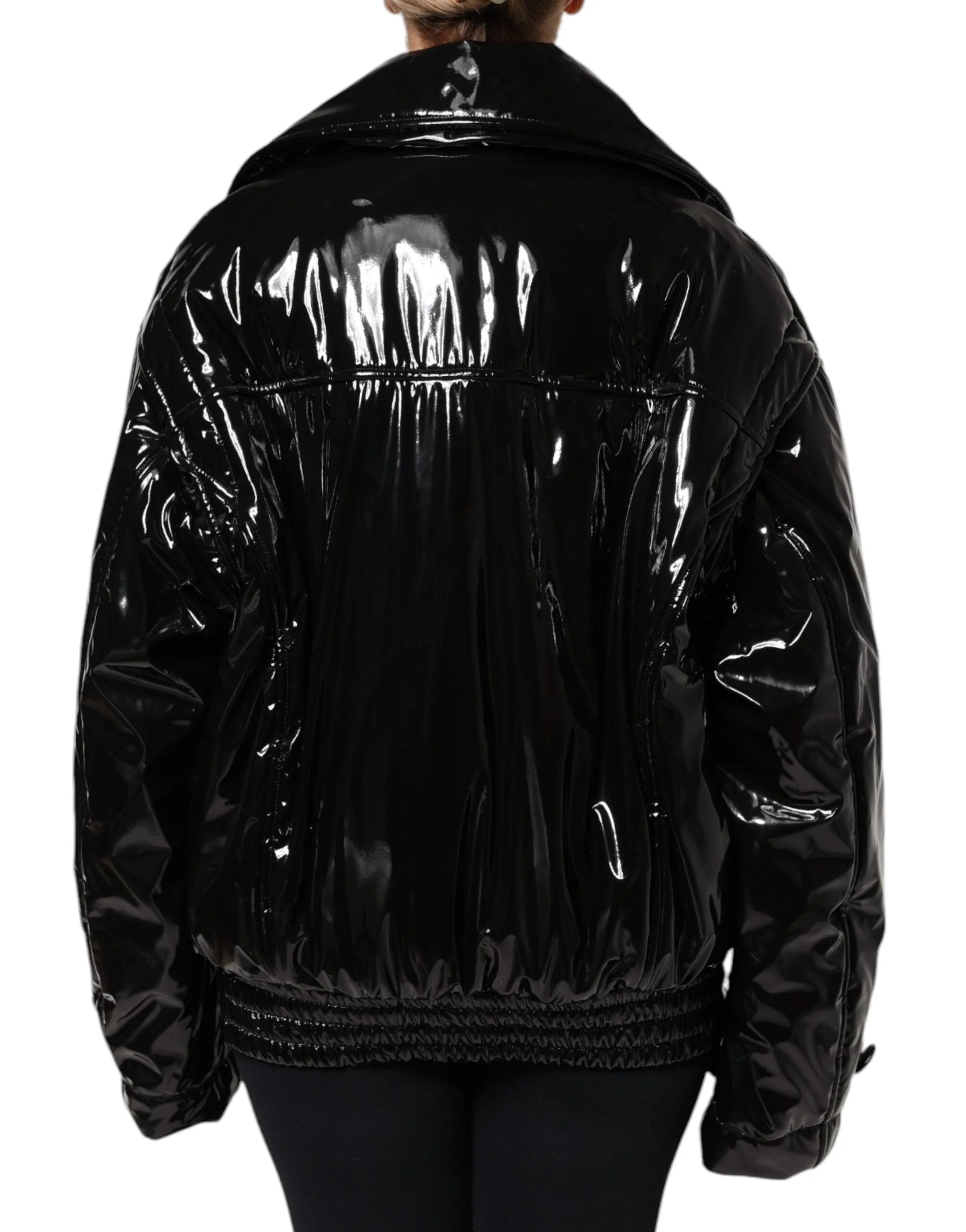 Dolce & Gabbana Black Polyester Button Down Blouson Jacket - Bomber Jackets
