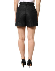 Dolce & Gabbana Black Polyester Casual High Waist Mini Shorts - IT38 | XS