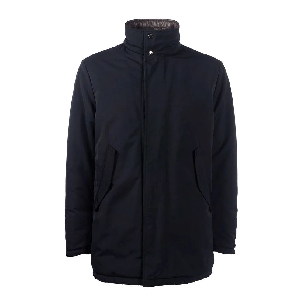 Dolce & Gabbana Black Polyester Coat - IT48 | M