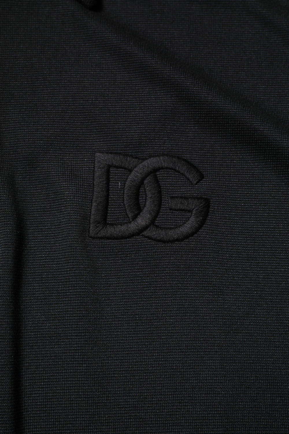 Dolce & Gabbana Black Polyester DG Logo Collared Polo T-shirt - IT44 | XS - Polos